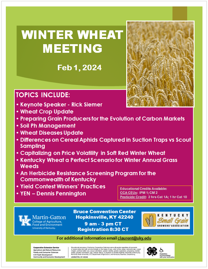 2024 Winter Wheat Meeting Wheat Science Group